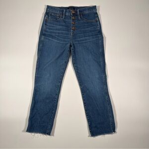 J. Crew‎ Women's Ankle Cropped Blue Jeans with Button Fly Size 26
